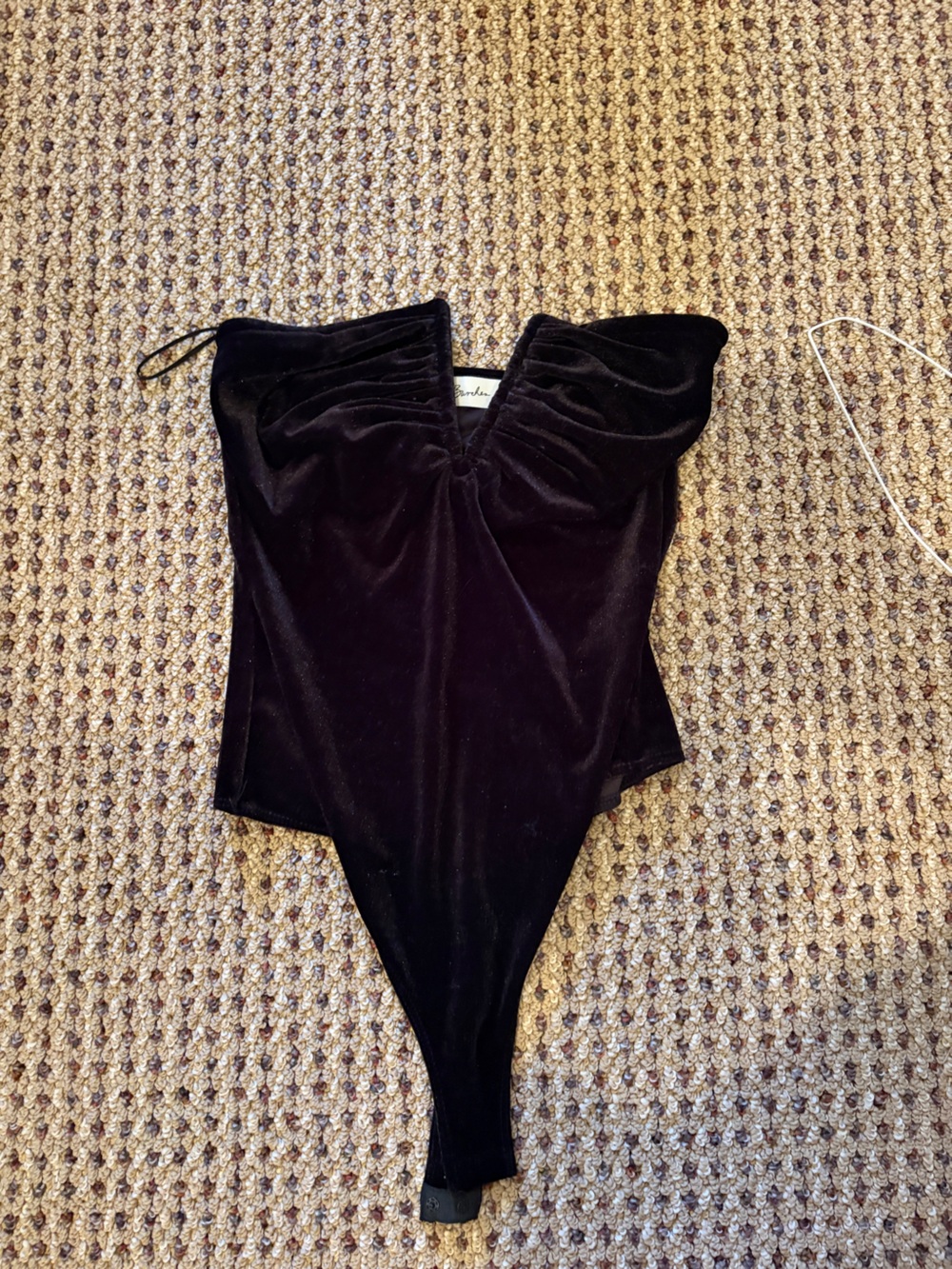 Black Velvet Strapless body suit